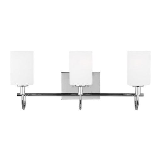 Myhouse Lighting Visual Comfort Studio - 4457103-05 - Three Light Bath Vanity - Oak Moore - Chrome