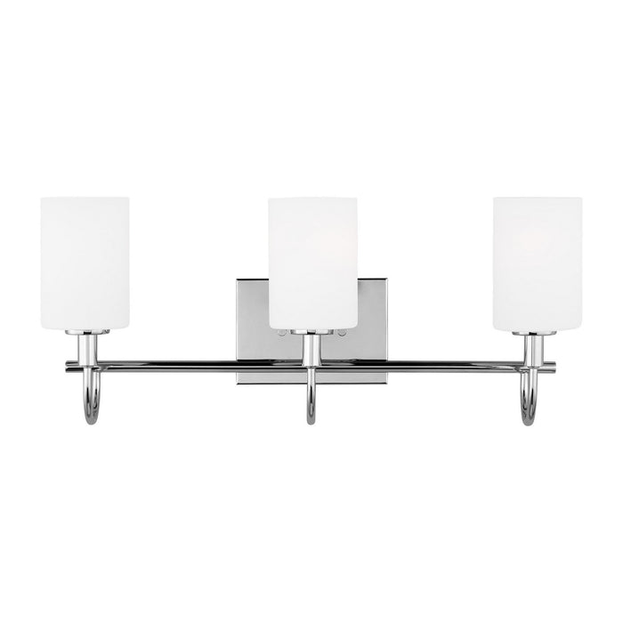 Myhouse Lighting Visual Comfort Studio - 4457103-05 - Three Light Bath Vanity - Oak Moore - Chrome