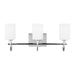 Myhouse Lighting Visual Comfort Studio - 4457103-05 - Three Light Bath Vanity - Oak Moore - Chrome