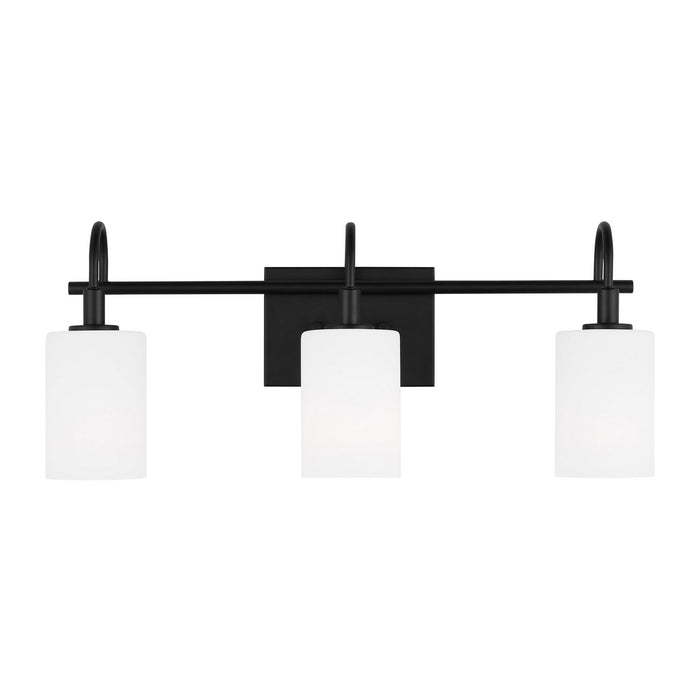 Myhouse Lighting Visual Comfort Studio - 4457103-112 - Three Light Bath Vanity - Oak Moore - Midnight Black