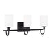 Myhouse Lighting Visual Comfort Studio - 4457103-112 - Three Light Bath Vanity - Oak Moore - Midnight Black