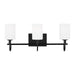 Myhouse Lighting Visual Comfort Studio - 4457103-112 - Three Light Bath Vanity - Oak Moore - Midnight Black