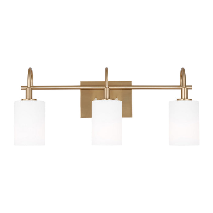 Myhouse Lighting Visual Comfort Studio - 4457103-848 - Three Light Bath Vanity - Oak Moore - Satin Brass