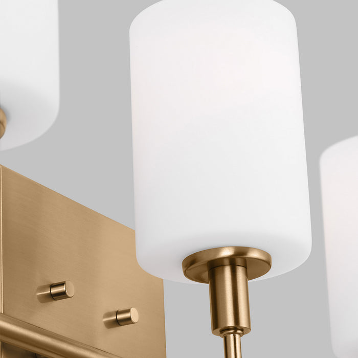 Myhouse Lighting Visual Comfort Studio - 4457103-848 - Three Light Bath Vanity - Oak Moore - Satin Brass