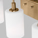 Myhouse Lighting Visual Comfort Studio - 4457103-848 - Three Light Bath Vanity - Oak Moore - Satin Brass