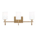 Myhouse Lighting Visual Comfort Studio - 4457103-848 - Three Light Bath Vanity - Oak Moore - Satin Brass