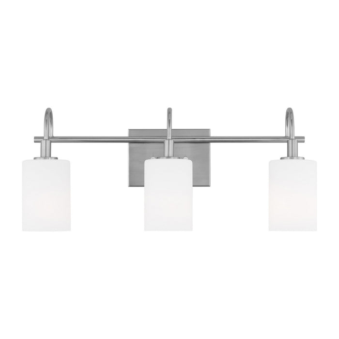 Myhouse Lighting Visual Comfort Studio - 4457103-962 - Three Light Bath Vanity - Oak Moore - Brushed Nickel