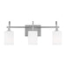 Myhouse Lighting Visual Comfort Studio - 4457103-962 - Three Light Bath Vanity - Oak Moore - Brushed Nickel