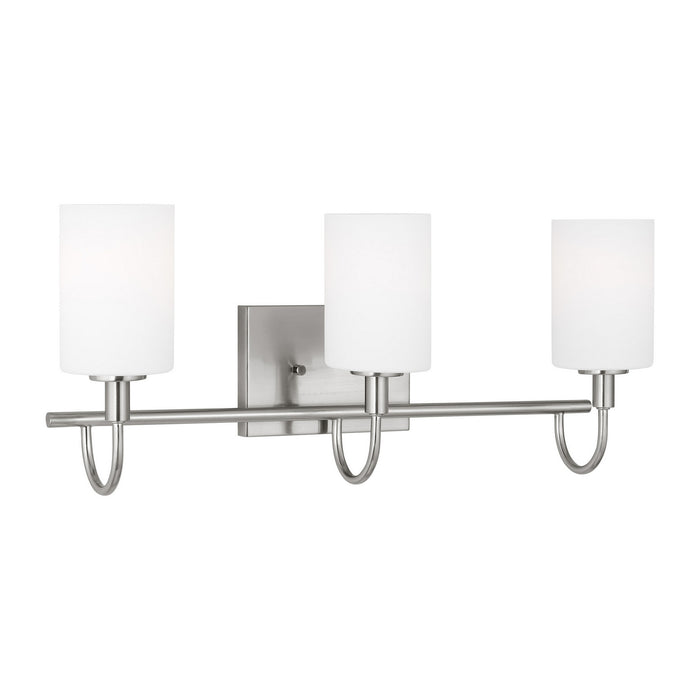 Myhouse Lighting Visual Comfort Studio - 4457103-962 - Three Light Bath Vanity - Oak Moore - Brushed Nickel