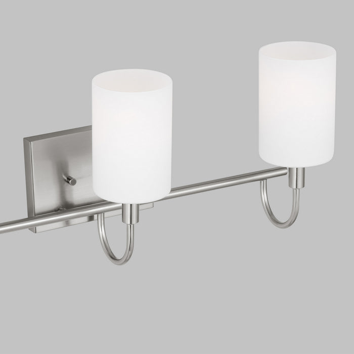 Myhouse Lighting Visual Comfort Studio - 4457103-962 - Three Light Bath Vanity - Oak Moore - Brushed Nickel