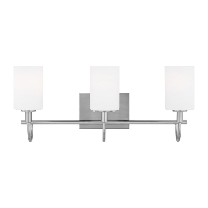 Myhouse Lighting Visual Comfort Studio - 4457103-962 - Three Light Bath Vanity - Oak Moore - Brushed Nickel