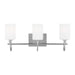 Myhouse Lighting Visual Comfort Studio - 4457103-962 - Three Light Bath Vanity - Oak Moore - Brushed Nickel