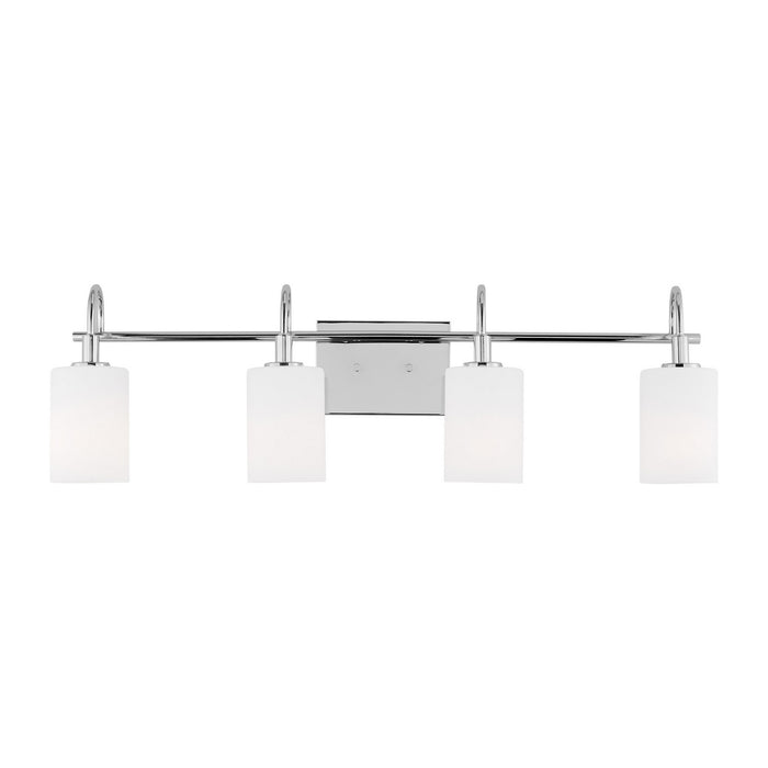 Myhouse Lighting Visual Comfort Studio - 4457104-05 - Four Light Bath Vanity - Oak Moore - Chrome