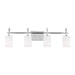 Myhouse Lighting Visual Comfort Studio - 4457104-05 - Four Light Bath Vanity - Oak Moore - Chrome