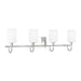 Myhouse Lighting Visual Comfort Studio - 4457104-05 - Four Light Bath Vanity - Oak Moore - Chrome