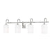 Myhouse Lighting Visual Comfort Studio - 4457104-05 - Four Light Bath Vanity - Oak Moore - Chrome