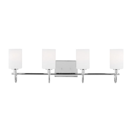 Myhouse Lighting Visual Comfort Studio - 4457104-05 - Four Light Bath Vanity - Oak Moore - Chrome