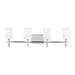 Myhouse Lighting Visual Comfort Studio - 4457104-05 - Four Light Bath Vanity - Oak Moore - Chrome