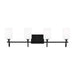 Myhouse Lighting Visual Comfort Studio - 4457104-112 - Four Light Bath Vanity - Oak Moore - Midnight Black