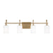 Myhouse Lighting Visual Comfort Studio - 4457104-848 - Four Light Bath Vanity - Oak Moore - Satin Brass