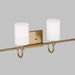 Myhouse Lighting Visual Comfort Studio - 4457104-848 - Four Light Bath Vanity - Oak Moore - Satin Brass