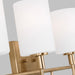 Myhouse Lighting Visual Comfort Studio - 4457104-848 - Four Light Bath Vanity - Oak Moore - Satin Brass