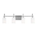 Myhouse Lighting Visual Comfort Studio - 4457104-962 - Four Light Bath Vanity - Oak Moore - Brushed Nickel