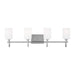 Myhouse Lighting Visual Comfort Studio - 4457104-962 - Four Light Bath Vanity - Oak Moore - Brushed Nickel