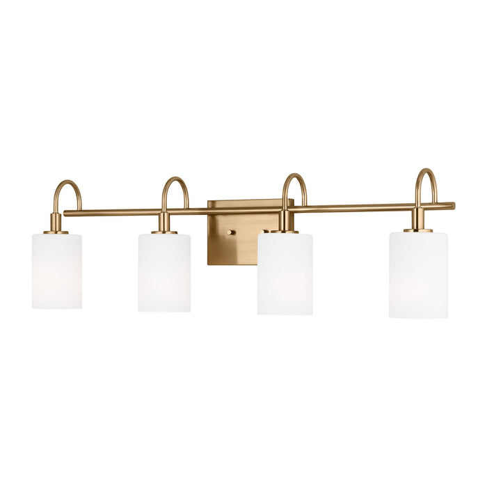 Myhouse Lighting Visual Comfort Studio - 4457104EN3-848 - LED Bath Wall Sconce - Oak Moore - Satin Brass