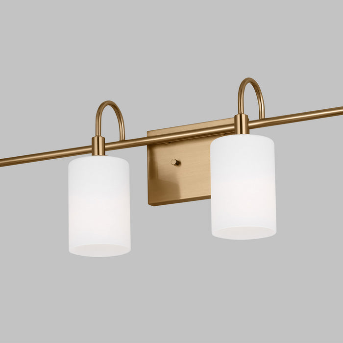 Myhouse Lighting Visual Comfort Studio - 4457104EN3-848 - LED Bath Wall Sconce - Oak Moore - Satin Brass