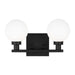 Myhouse Lighting Visual Comfort Studio - 4461602-112 - Two Light Bath Vanity - Clybourn - Midnight Black