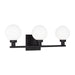 Myhouse Lighting Visual Comfort Studio - 4461603-112 - Three Light Bath Vanity - Clybourn - Midnight Black