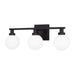 Myhouse Lighting Visual Comfort Studio - 4461603-112 - Three Light Bath Vanity - Clybourn - Midnight Black