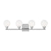 Myhouse Lighting Visual Comfort Studio - 4461604-05 - Four Light Bath Vanity - Clybourn - Chrome