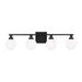 Myhouse Lighting Visual Comfort Studio - 4461604-112 - Four Light Bath Vanity - Clybourn - Midnight Black