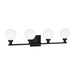 Myhouse Lighting Visual Comfort Studio - 4461604-112 - Four Light Bath Vanity - Clybourn - Midnight Black