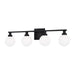 Myhouse Lighting Visual Comfort Studio - 4461604-112 - Four Light Bath Vanity - Clybourn - Midnight Black