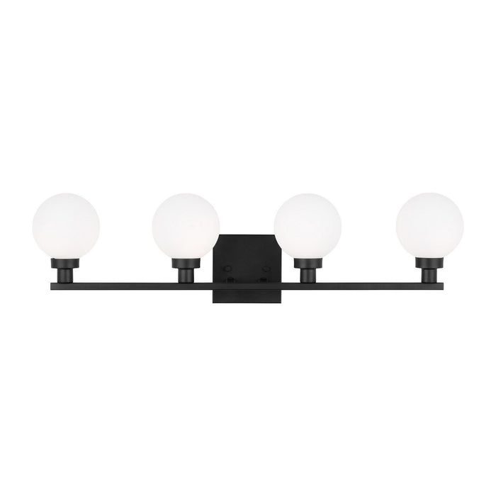 Myhouse Lighting Visual Comfort Studio - 4461604-112 - Four Light Bath Vanity - Clybourn - Midnight Black