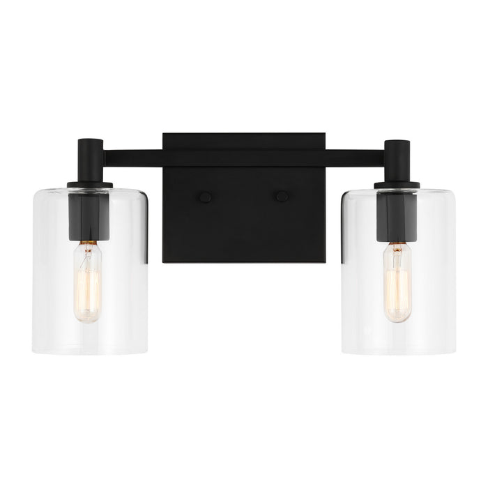 Myhouse Lighting Visual Comfort Studio - 4464202-112 - Two Light Bath Vanity - Fullton - Midnight Black