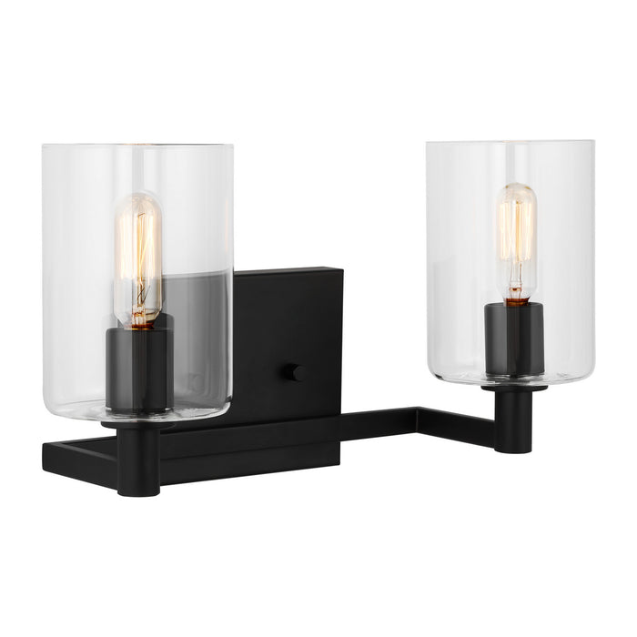 Myhouse Lighting Visual Comfort Studio - 4464202-112 - Two Light Bath Vanity - Fullton - Midnight Black