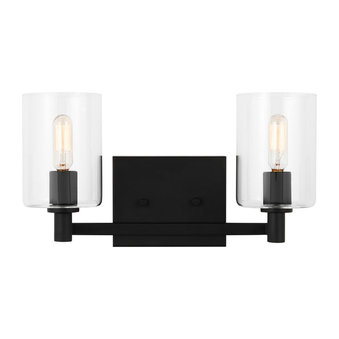 Myhouse Lighting Visual Comfort Studio - 4464202-112 - Two Light Bath Vanity - Fullton - Midnight Black