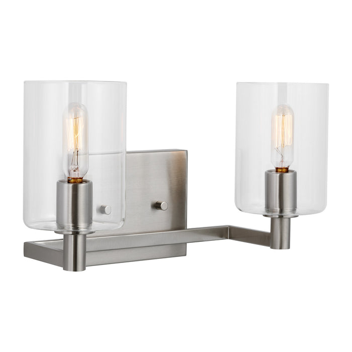 Myhouse Lighting Visual Comfort Studio - 4464202-962 - Two Light Bath Vanity - Fullton - Brushed Nickel