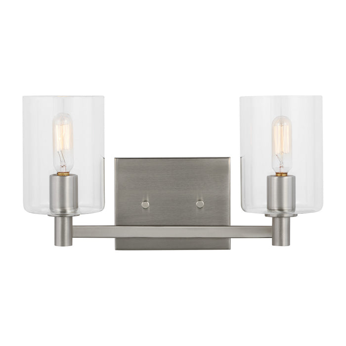 Myhouse Lighting Visual Comfort Studio - 4464202-962 - Two Light Bath Vanity - Fullton - Brushed Nickel