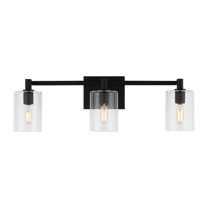 Myhouse Lighting Visual Comfort Studio - 4464203-112 - Three Light Bath Vanity - Fullton - Midnight Black