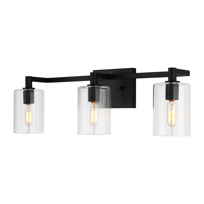 Myhouse Lighting Visual Comfort Studio - 4464203-112 - Three Light Bath Vanity - Fullton - Midnight Black