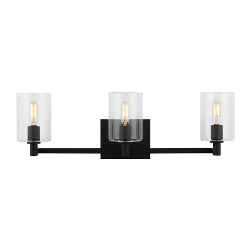 Myhouse Lighting Visual Comfort Studio - 4464203-112 - Three Light Bath Vanity - Fullton - Midnight Black