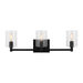 Myhouse Lighting Visual Comfort Studio - 4464203-112 - Three Light Bath Vanity - Fullton - Midnight Black