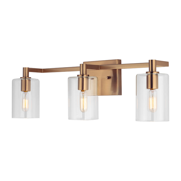 Myhouse Lighting Visual Comfort Studio - 4464203-848 - Three Light Bath Vanity - Fullton - Satin Brass