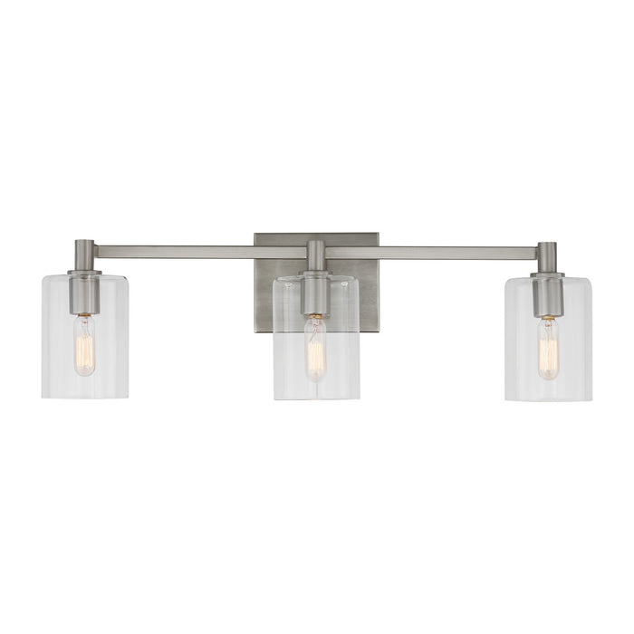 Myhouse Lighting Visual Comfort Studio - 4464203-962 - Three Light Bath Vanity - Fullton - Brushed Nickel