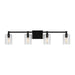 Myhouse Lighting Visual Comfort Studio - 4464204-112 - Four Light Bath Vanity - Fullton - Midnight Black